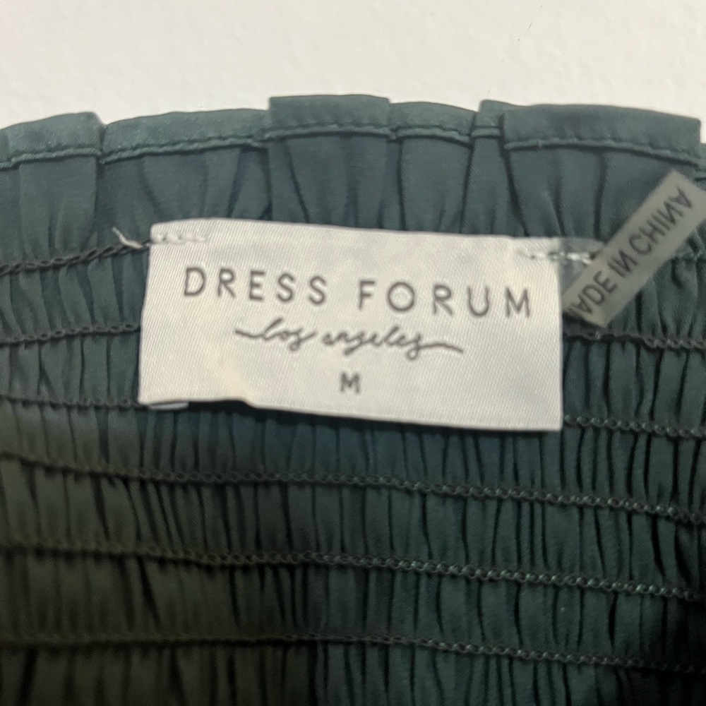 Green Satin Cowl Neck Top - Picture 3 of 3